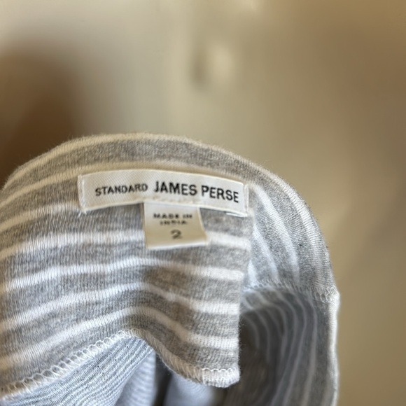 James Perse Standard Womens Grey White Striped Cowl Neck Size 2 (Medium) - Picture 10 of 11